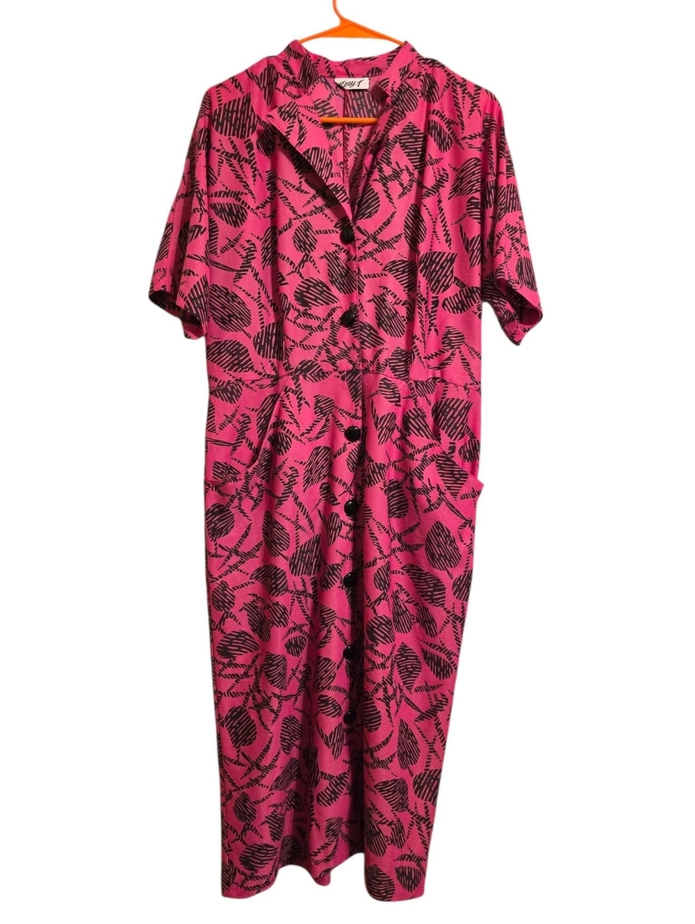 Vintage | Pink & Black 80's Dress